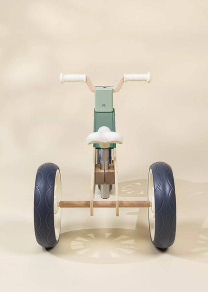 3-in-1 Wooden Balance Bike - Seafoam