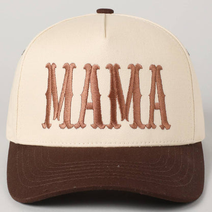 MAMA Typographic Design Embroidery Baseball Cap Fashion City