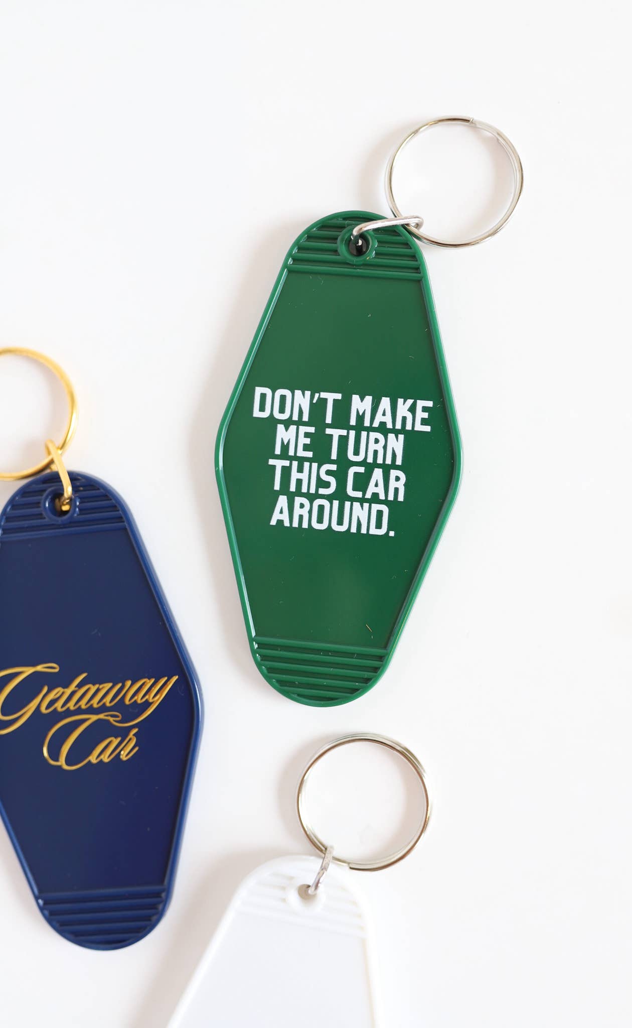 Don't Make Me Turn This Car Around Keychain Polished Prints