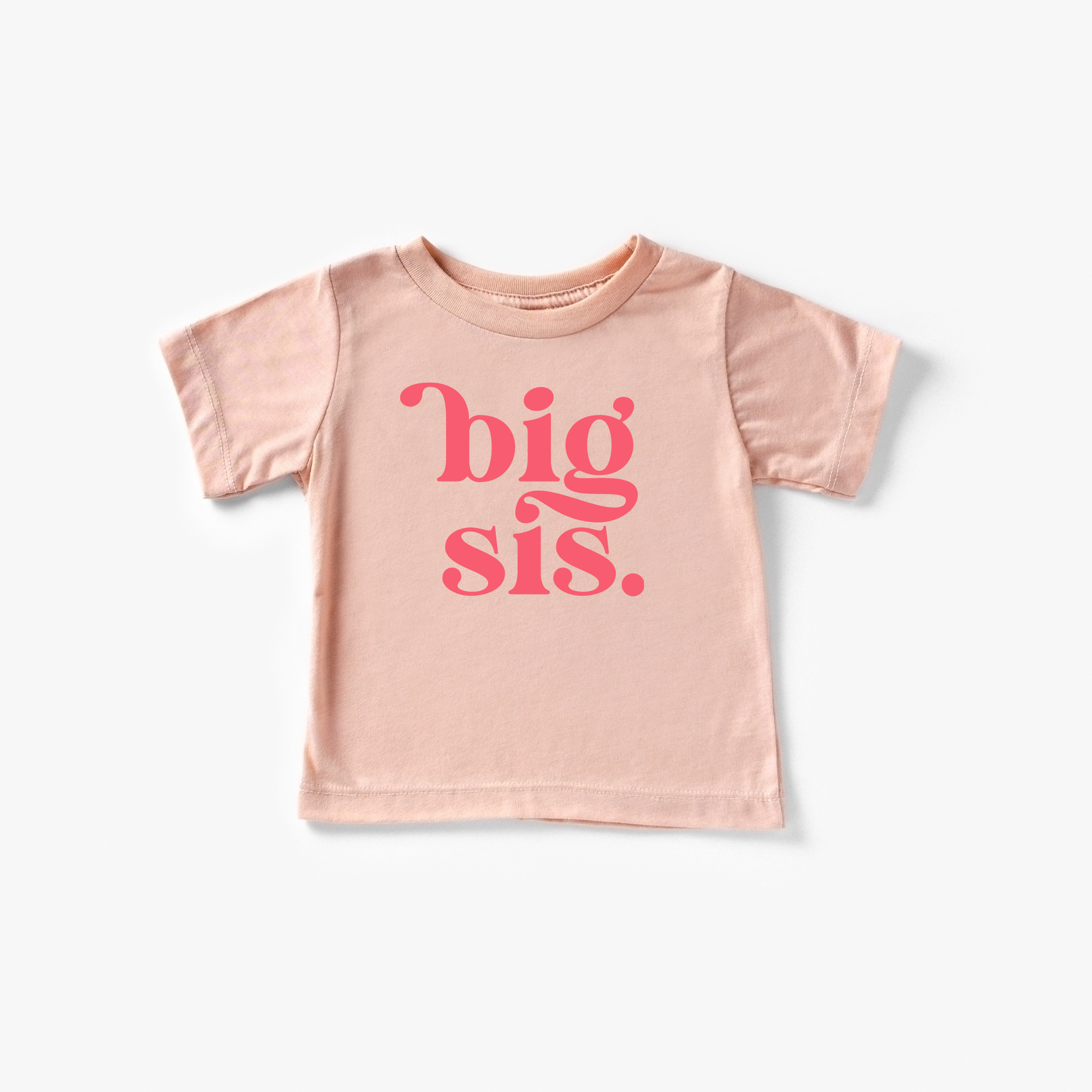 Big Sis Toddler & Youth Shirt Benny & Ray Apparel Peach 5T