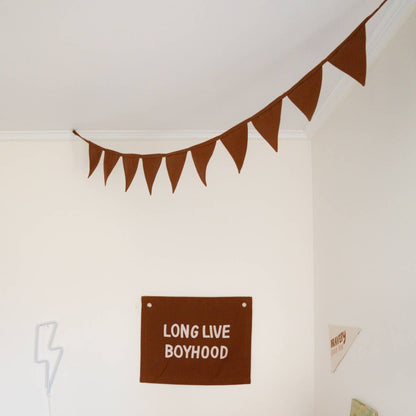 Triangle Bunting Canvas Material- Rust