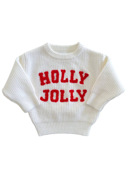 Knit Sweater, Holly Jolly