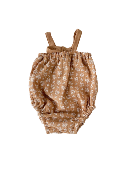 Muslin romper / branches - caramel