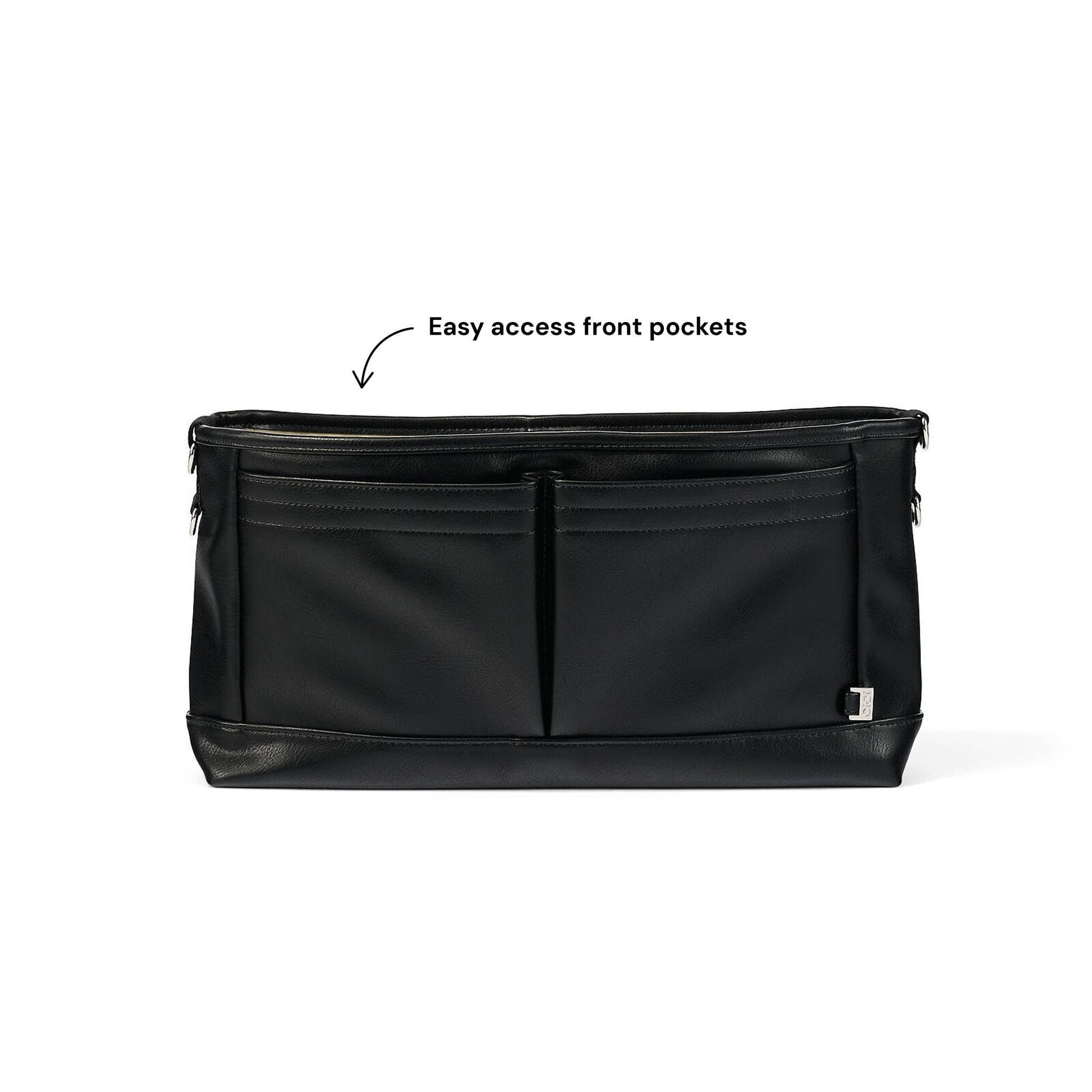 Signature Stroller Caddy - Black Dimple Vegan Leather OiOi