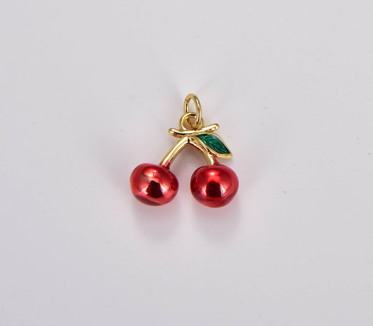 Fruit Charms Hunny B's 18K Gold Filled Cherry