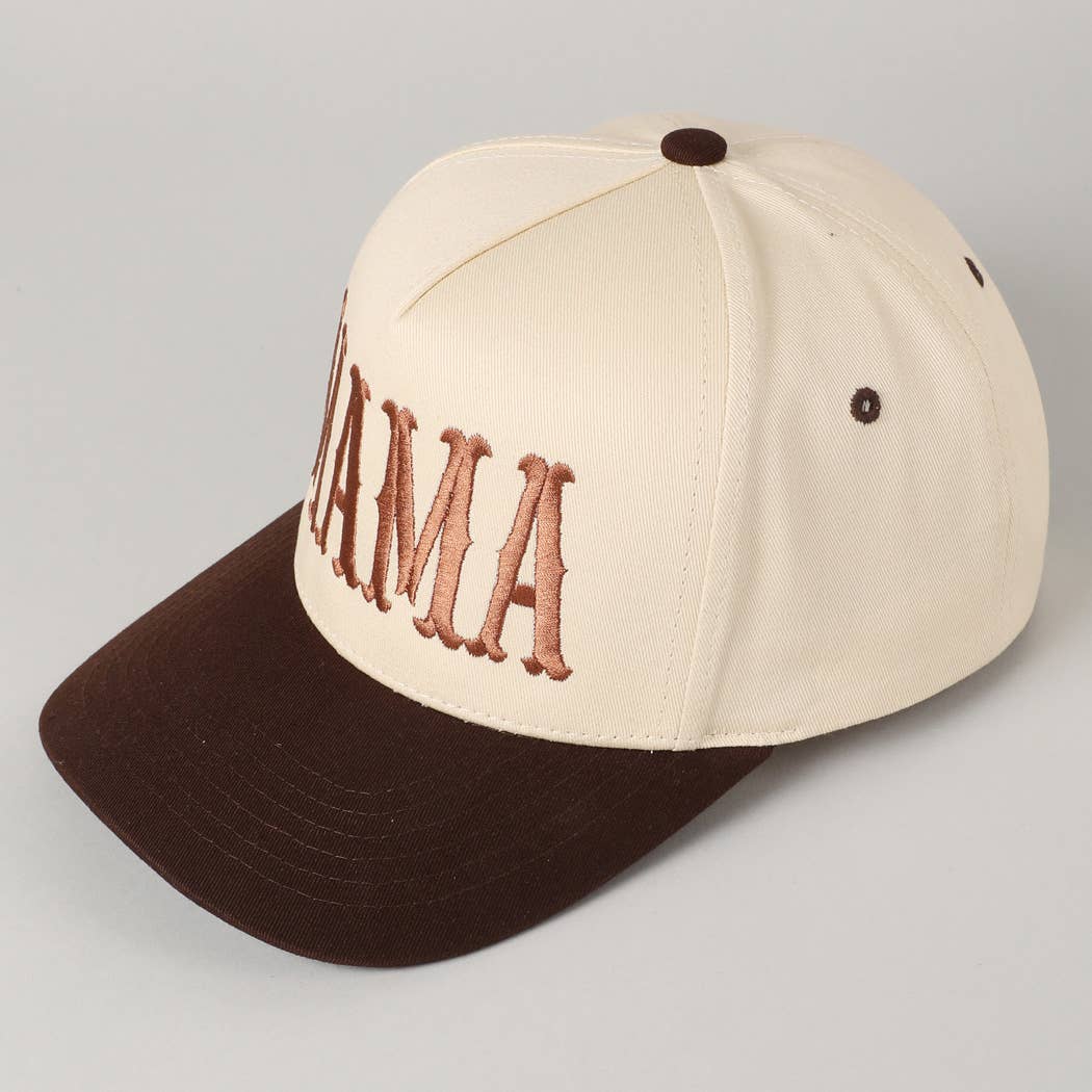 MAMA Typographic Design Embroidery Baseball Cap Fashion City