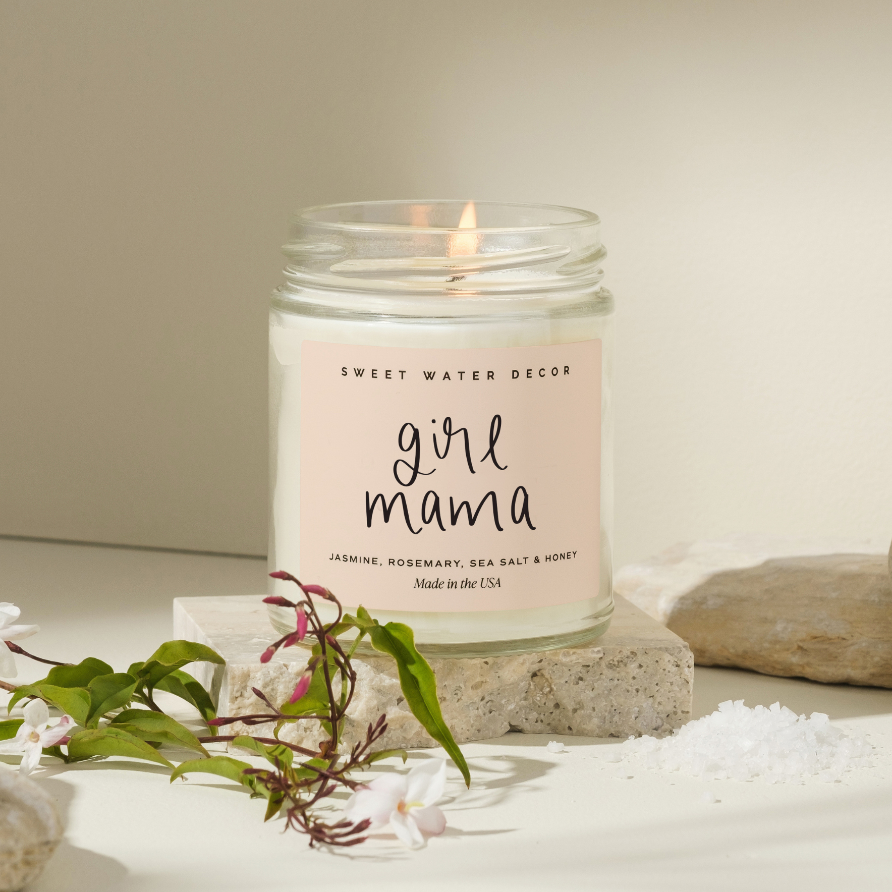 Girl Mama Soy Candle - 9 oz Sweet Water Decor