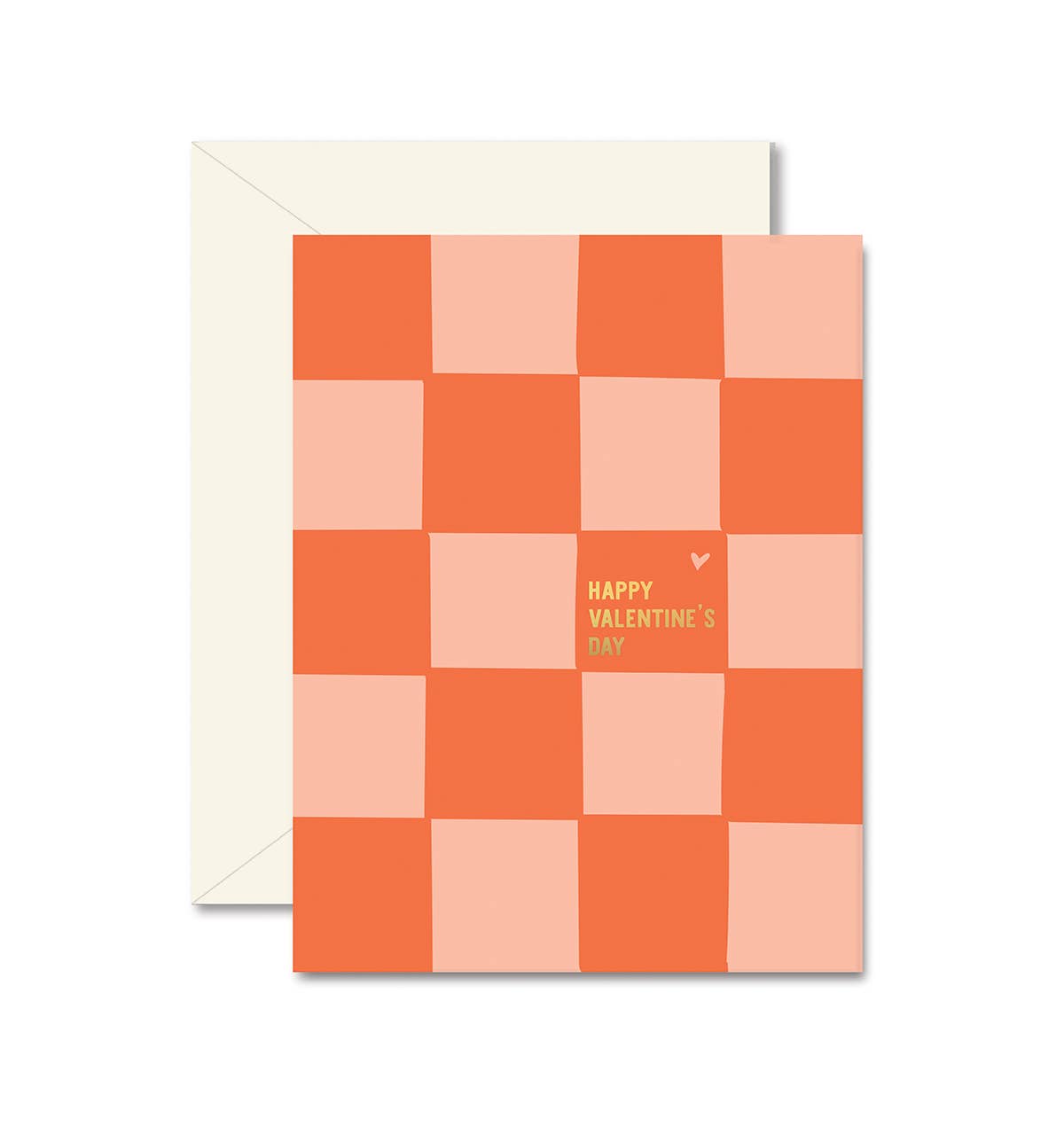 Checkered Valentine Greeting Card Ginger P. Designs