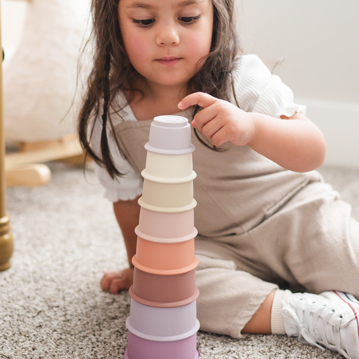 Stacking Cups Toy bug + bean kids