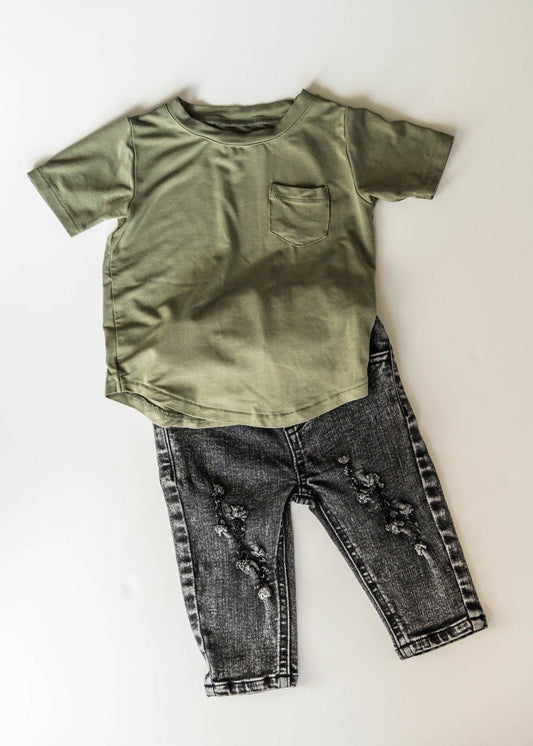 Gray Washed Distressed Bamboo Skinny Jeans Jettson Cole LLC