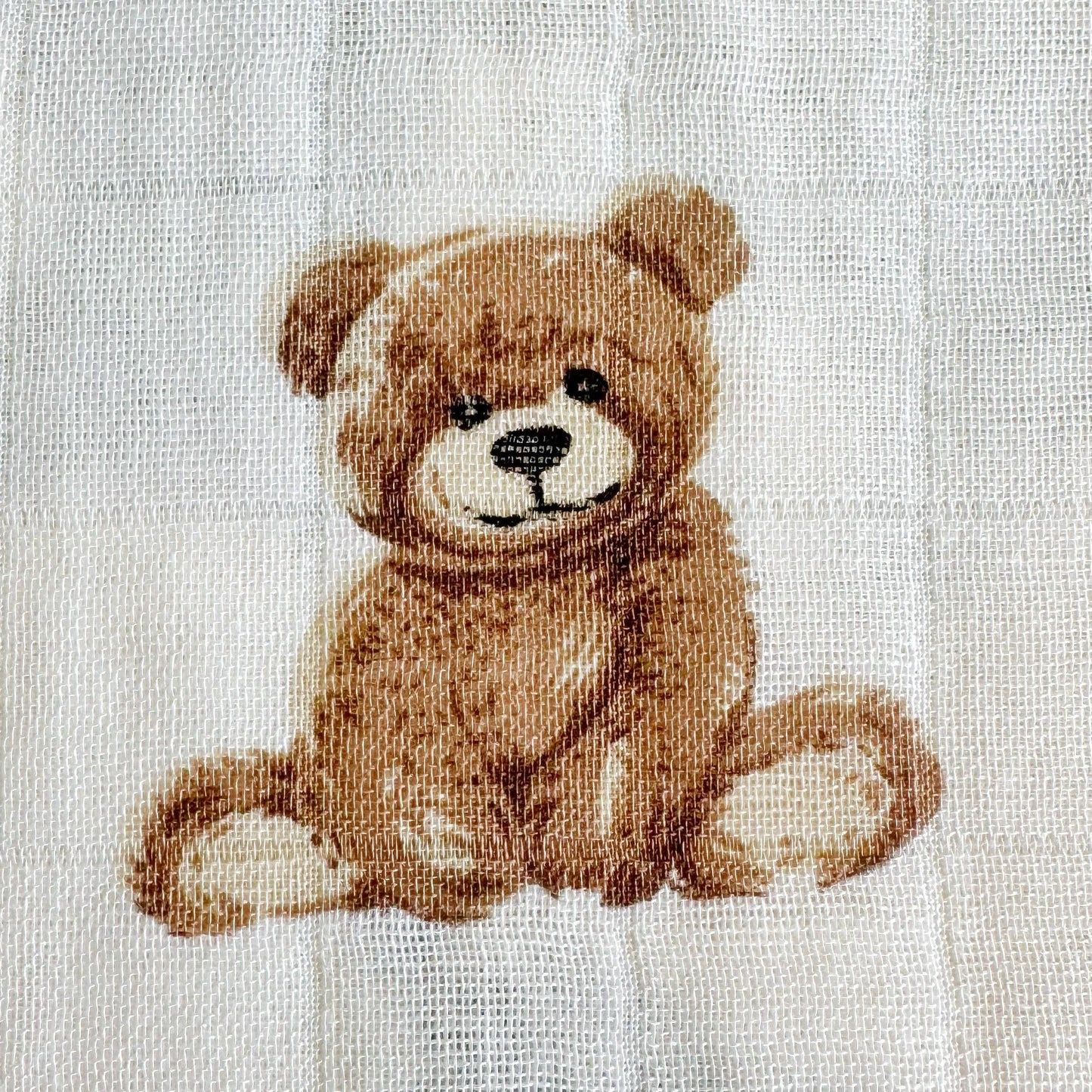 Muslin Swaddle Blanket (Teddy Bear)