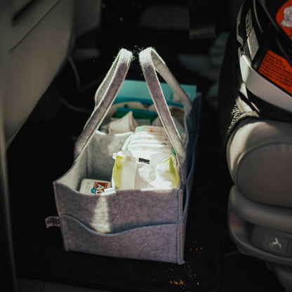 Diaper Caddy in White