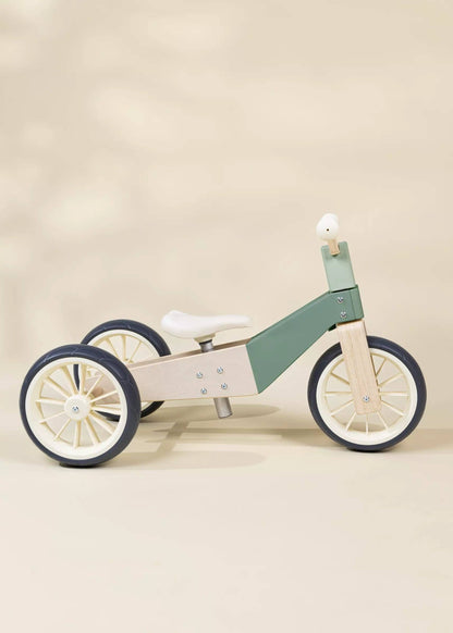 3-in-1 Wooden Balance Bike - Seafoam