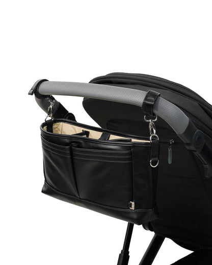 Signature Stroller Caddy - Black Dimple Vegan Leather OiOi