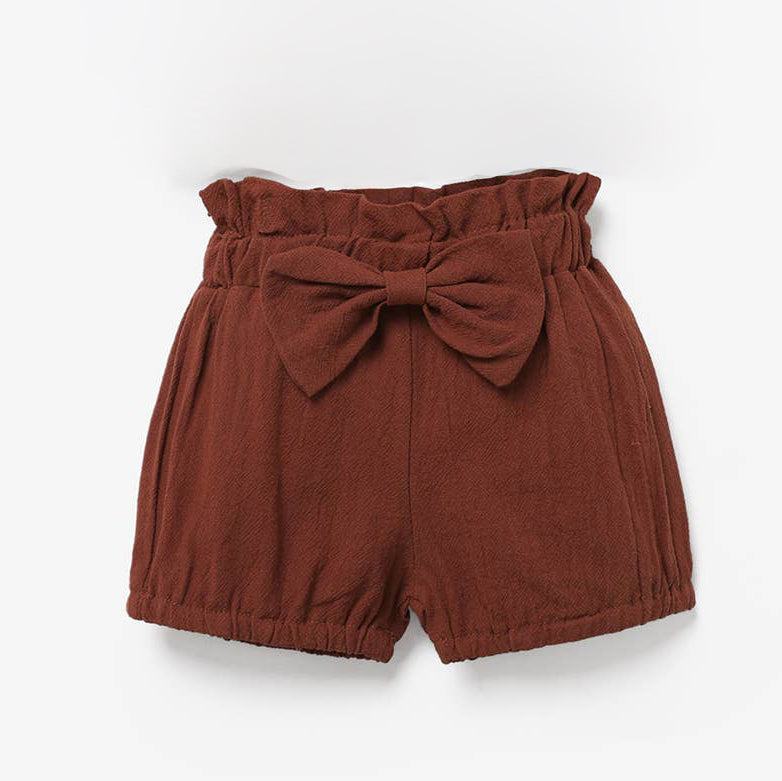 Rust Ruffle Shorts