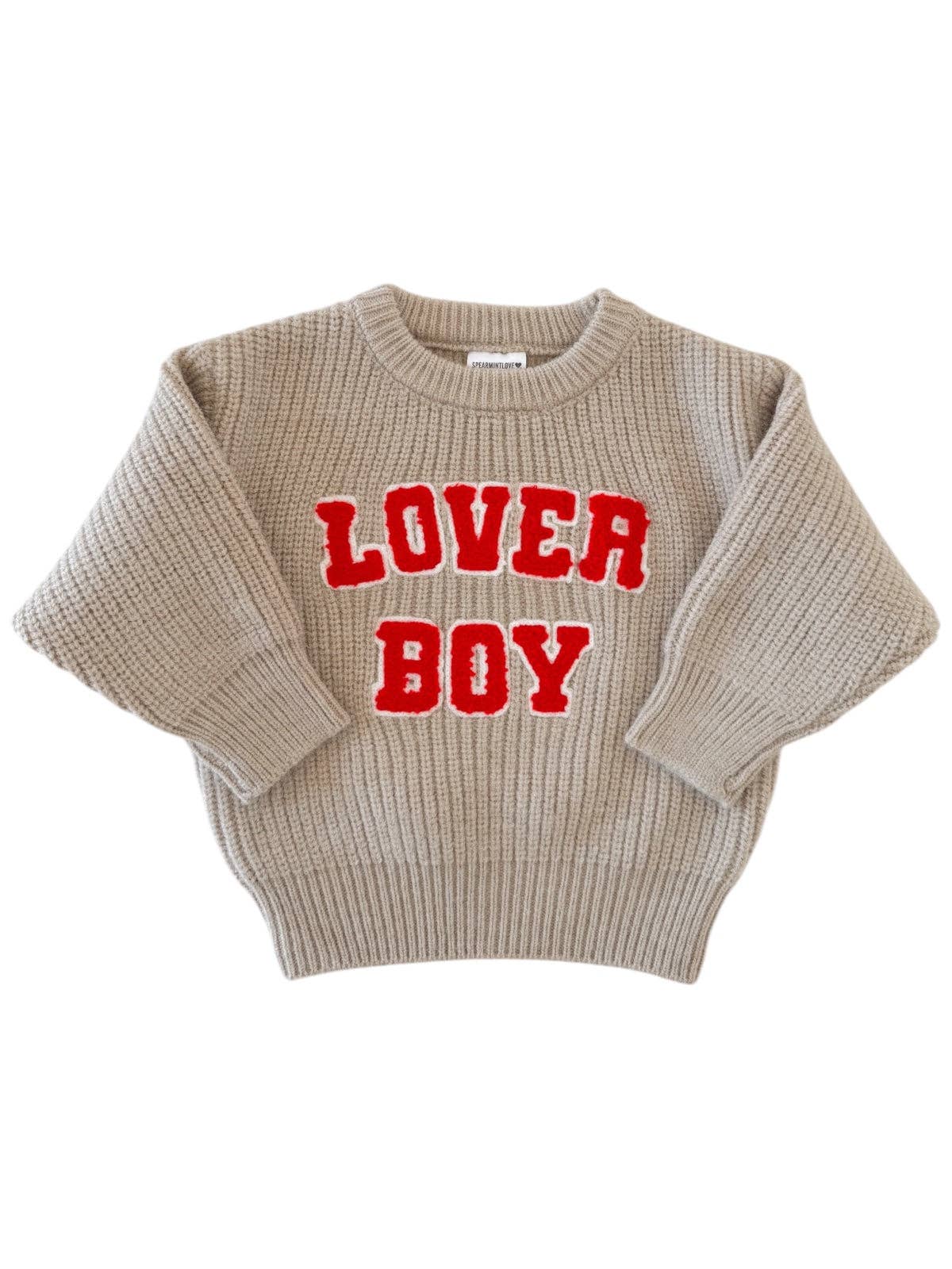 Knit Sweater, Lover Boy Cocoa SpearmintLOVE