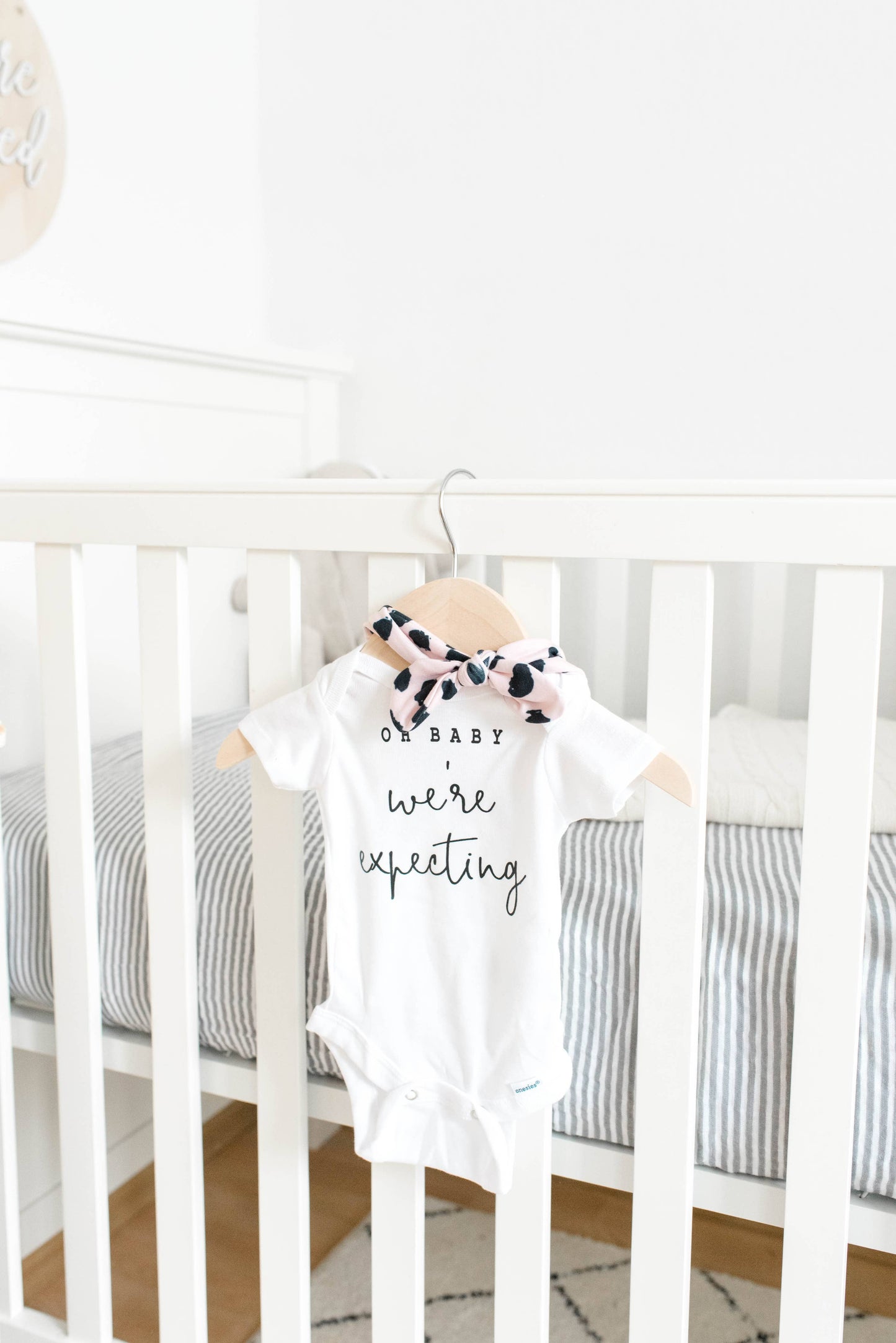 Oh Baby We're Expecting Pregnancy Announcement Onesie