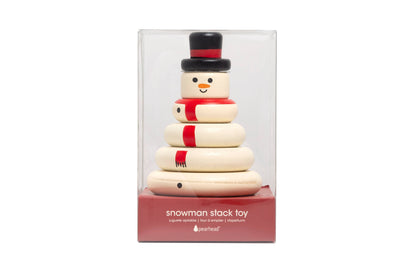 Wooden Snowman Stacking Holiday Toy Set Pearhead