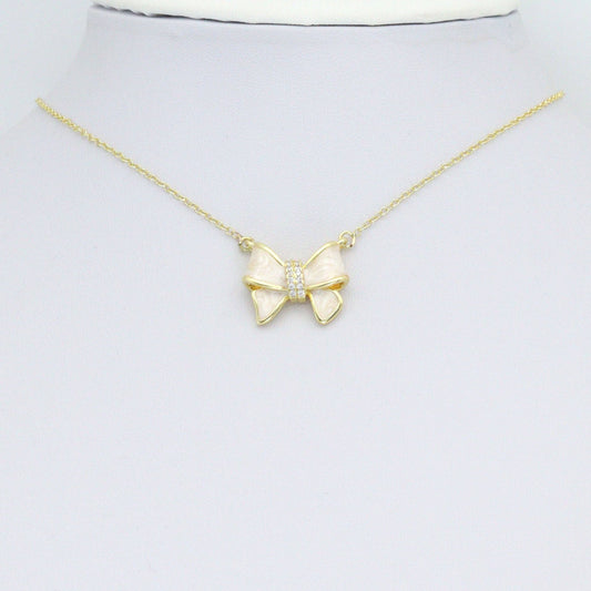 Bow Charms Hunny B's White Enamel Bow