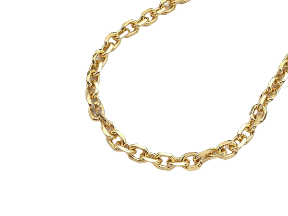 18" Gold Filled Chunky Oval Link Chain Necklace (Adjustable) BestBeads&Beyond