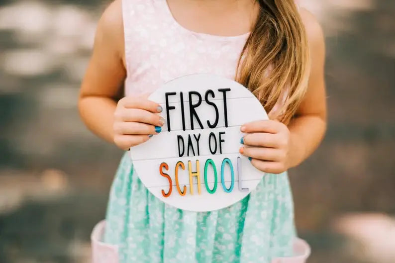 First & Last day of school photo props