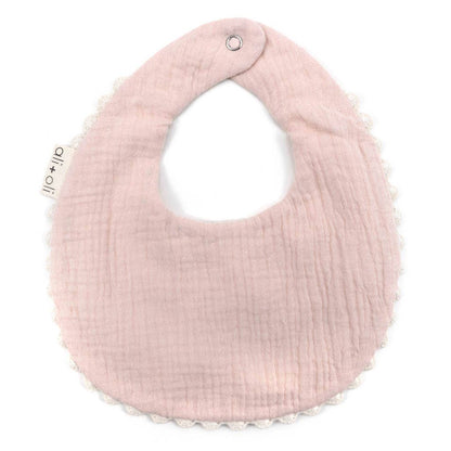 Muslin Cotton Baby Bib Double Sided (Pink/Flowers)