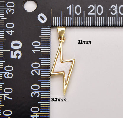 White Shell Lightning Bolt Charm Beads Creation