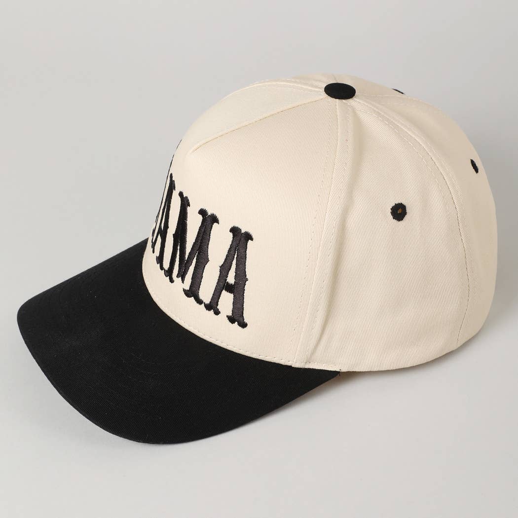 MAMA Typographic Design Embroidery Baseball Cap Fashion City