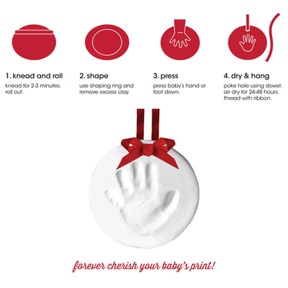 Baby Christmas Handprint or Footprint Keepsake Ornament Pearhead