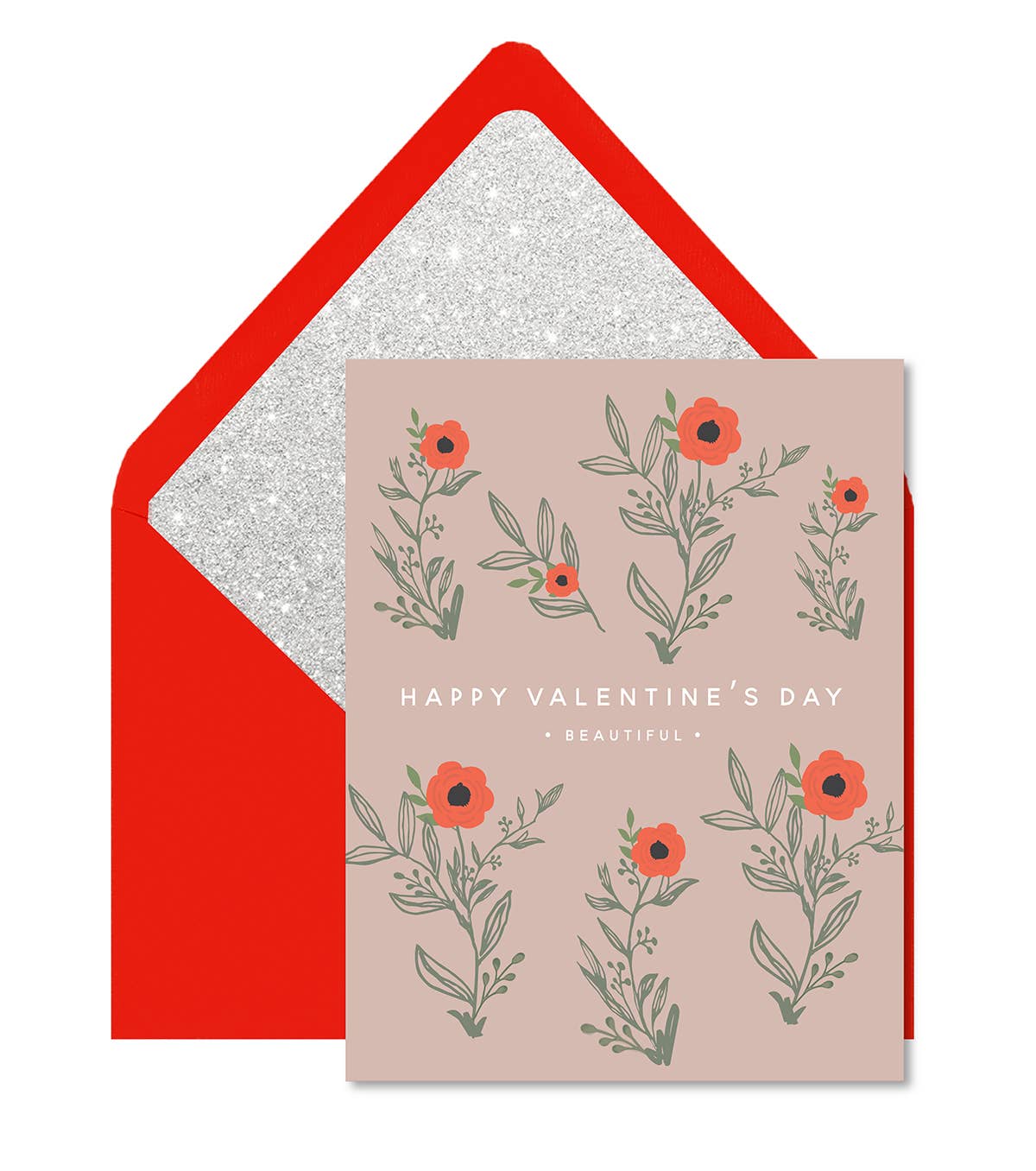 Valentines Garden Greeting Card Ginger P. Designs