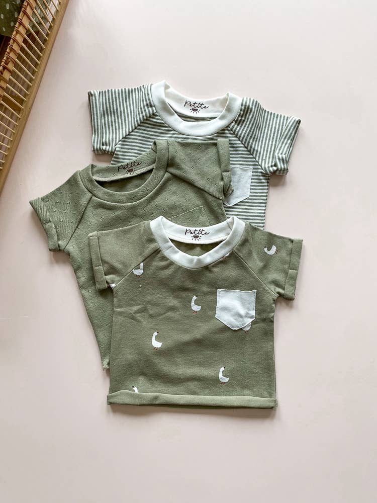 Kids T-shirt / olive PETITE EvelinaApparel 1-3 Ducks