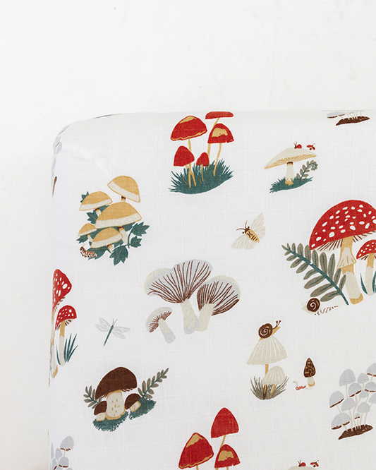 Mushroom Crib Sheet Clementine Kids