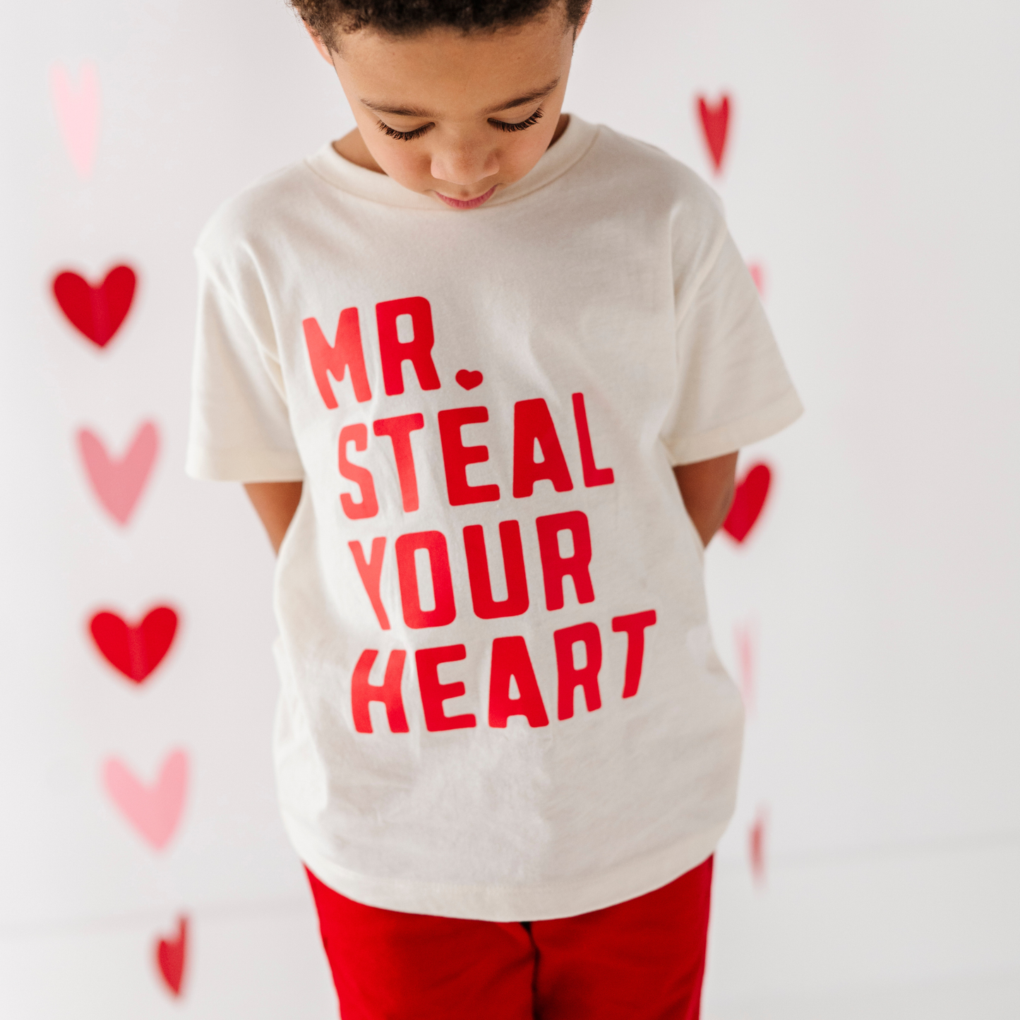 Mr Steal Your Heart Valentines Day Shirt Toddler and Youth Benny & Ray Apparel