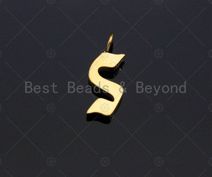 Old English Font Style Alphabet Letter Charm BestBeads&Beyond