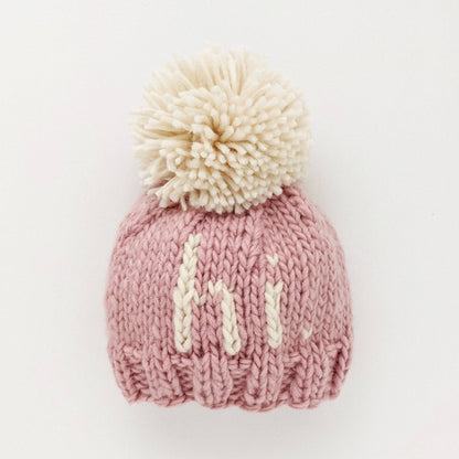 Hi. Rosy Hand Knit Beanie Hat Huggalugs S (0-6 months)