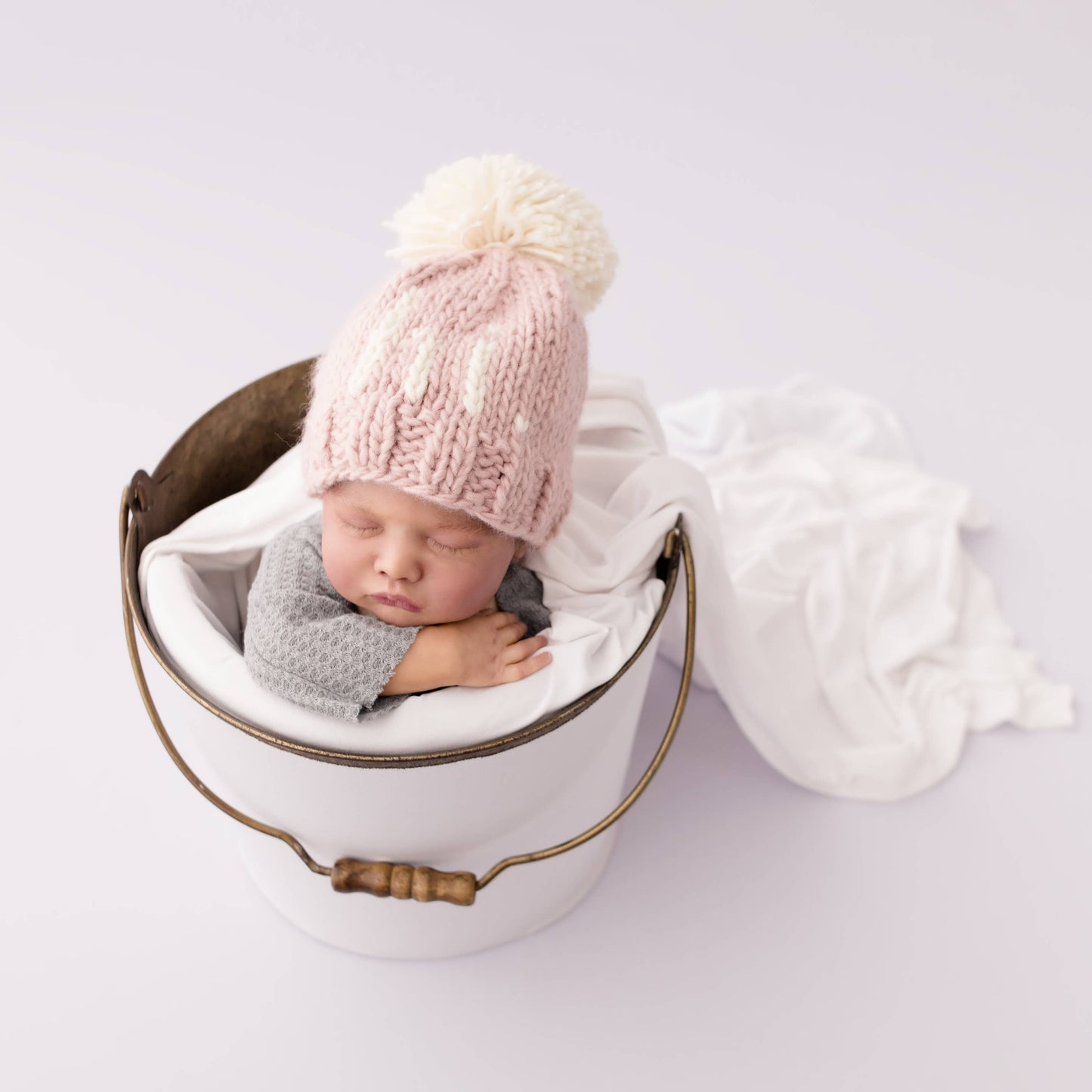 Hi. Rosy Hand Knit Beanie Hat Huggalugs