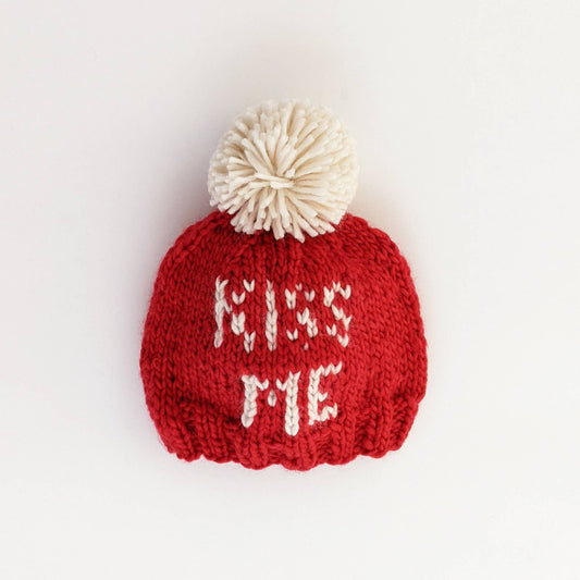 Kiss Me Valentine Knit Beanie Hat Huggalugs XS (newborn)
